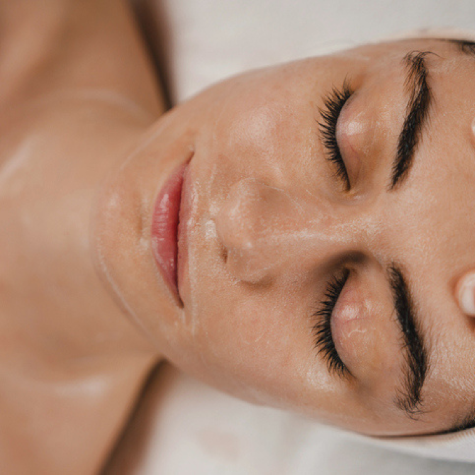 Woman relaxing in medical spa environment